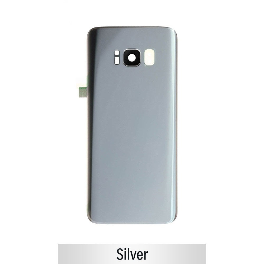 Red Rear Cover Glass For Samsung Galaxy S8 G950F-Silver Red Rear Cover Glass For Samsung Galaxy S8 G950F-Silver